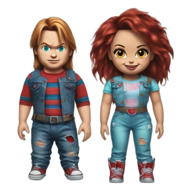 Chucky et Tiffany sticker