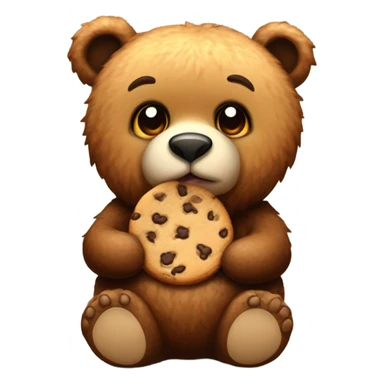 Bear with cookie sticker