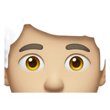 white man with eyes far away from each other sticker