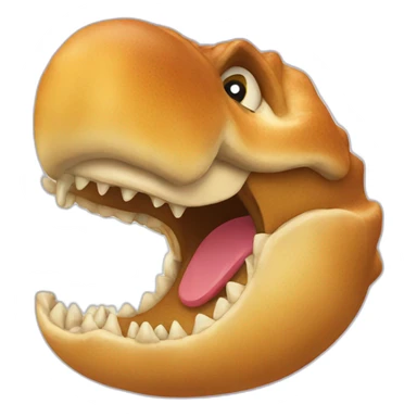 dino-eating-croissant sticker