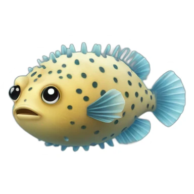 puffer fish sticker