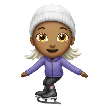 Girl ice skating sticker