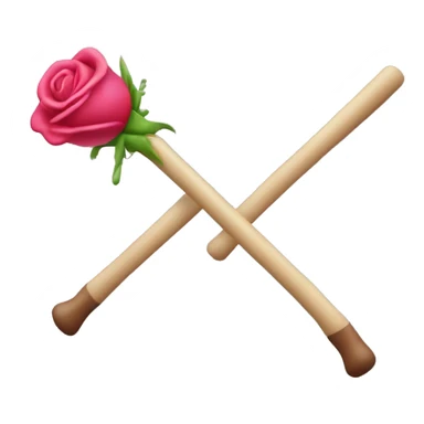 2 rouge au dessus et un baton rose pea au milieu vers le bas sticker