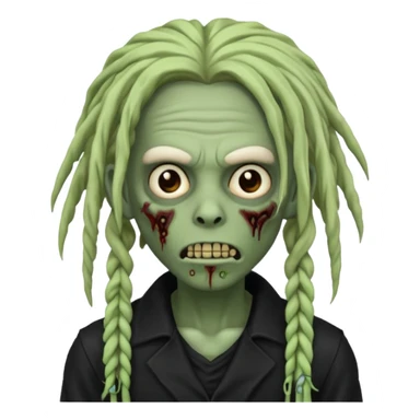 zombie with dreadlock and black outfit sticker