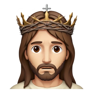 Jesus on the cross with the crown of thorns sticker