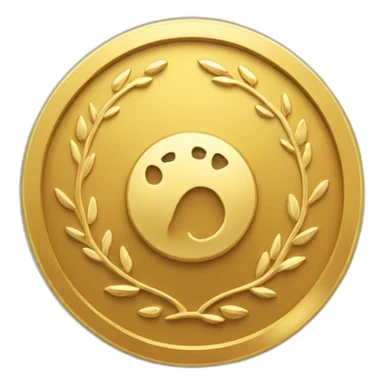 gold coin with KD symbol sticker