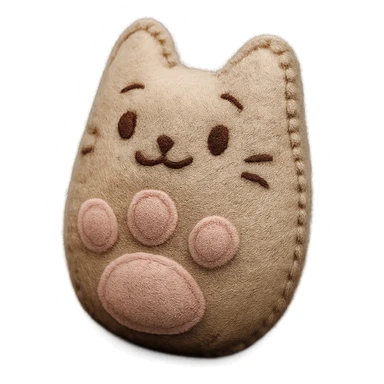 cat paw, soft and fluffy texture sticker