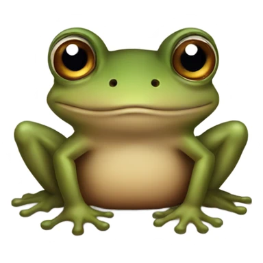 brown cute frog sticker