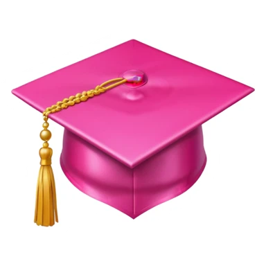 Pink graduation cap sticker