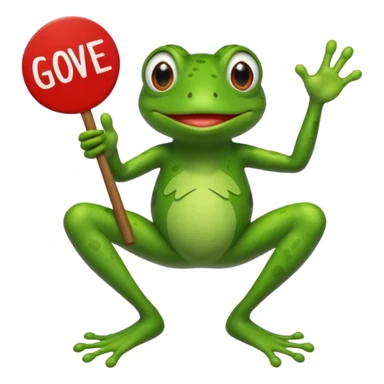 Pepe holding a give me feet sign sticker