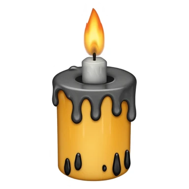 burnt out candle sticker