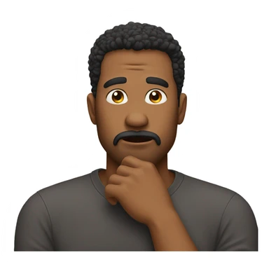 man who scratches his chin sticker