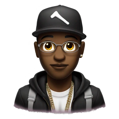 
rapper with realistic shadow and glow skin details, sticker