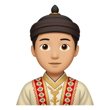 1600's Asian male sticker