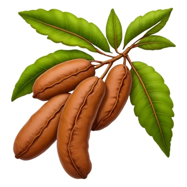 tamarind fruit with leaf sticker