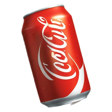 Coca-Cola can sunbathing on the beach  sticker