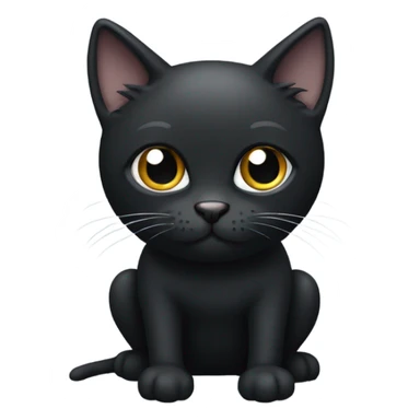 Black cat with white legs and black nose sticker