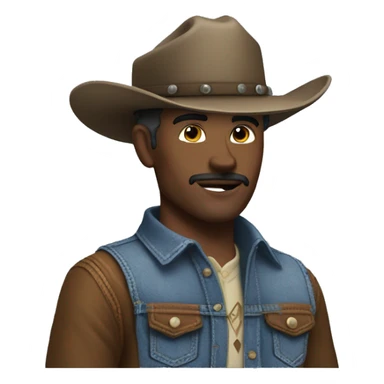 Danadian denim cowboy sticker