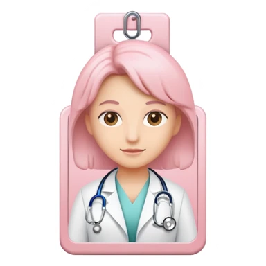 light pink doctor id sticker