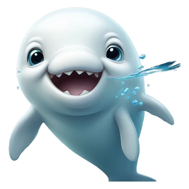Beluga whale surprised sticker