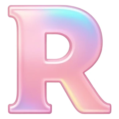 Iridescent pastel pink Font setting icon with letter sticker