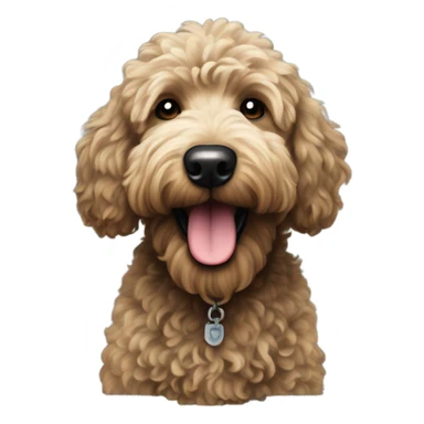 Black Goldendoodle dog sticker
