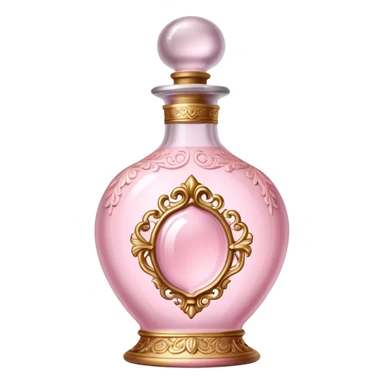 Pale pink rococo potion bottle  sticker