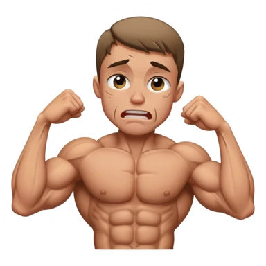 skinny bodybuilder crying sticker
