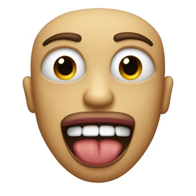 an emoji biting its lip  sticker
