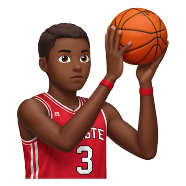 Nc state basketball player shooting a three sticker