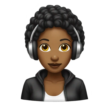 female black Dj sticker