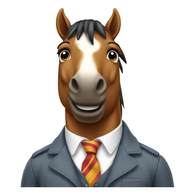 Horse wearing a tie sticker