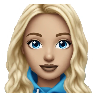 Realistic victoria secret model blonde blue eyes  sticker
