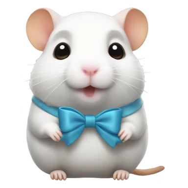 Hamster with bow sticker
