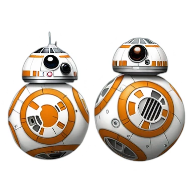 R2-D2 and BB-8 sticker