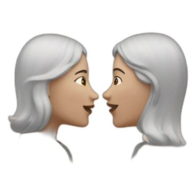 Deux personnes se font des bisous sticker