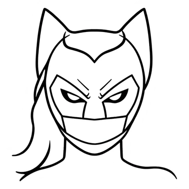 Batgirl superhero face sticker