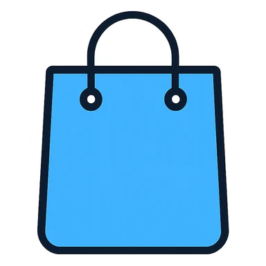 blue bag, clean and simple icon style sticker