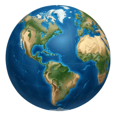 earth globe sticker