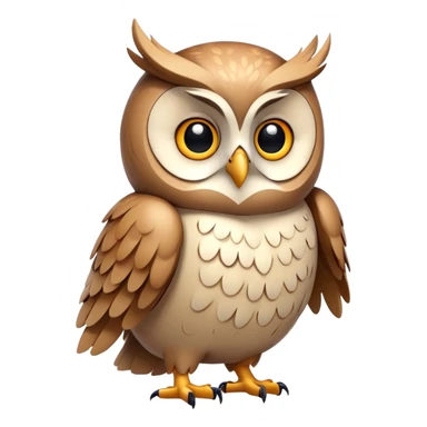 owl white hugs own beige sticker