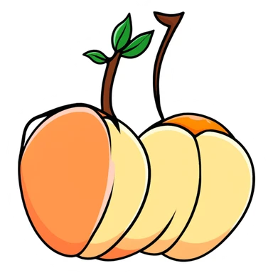 Peaches and cream sticker