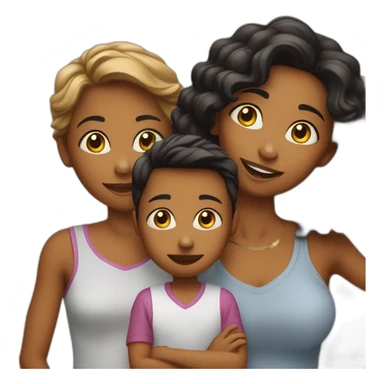 single mom one son one daughter adults sticker