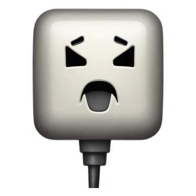 An angry electrical plug sticker