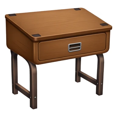 brown school desk sticker