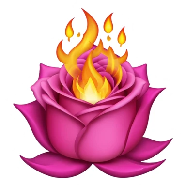 Rose-pink-magenta Fire-flame sticker