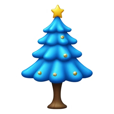 Dancing blue Christmas tree  sticker