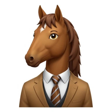 horse with tie sticker