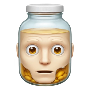 Gaping glass jar guy sticker