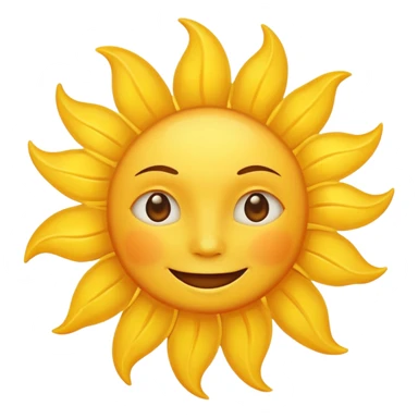 Sun with face sticker