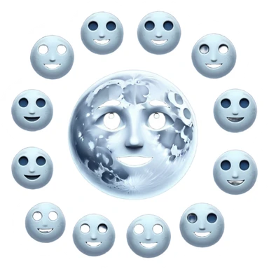 Moon Phases in a single picture  sticker